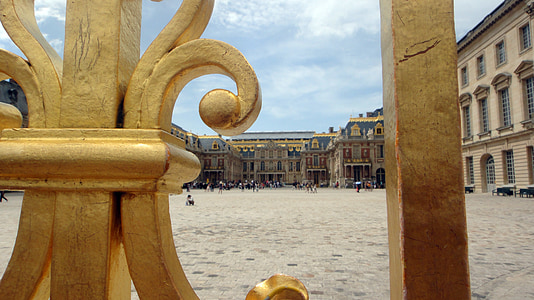 gate, france, tourism, travel, building, golden, palace
