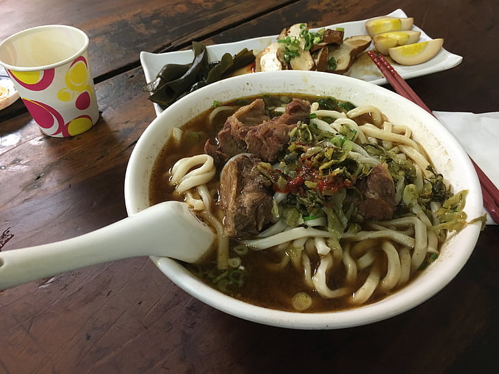 taiwanesiska måltid, biff nudlar, mat, soppa, Noodle, Asiatiska, måltid