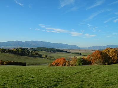 country, slovakia, views, autumn, sun, the sky, turiec