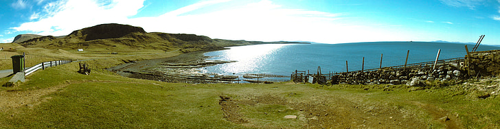 scotland, landscape, north, green, the scotland, sea