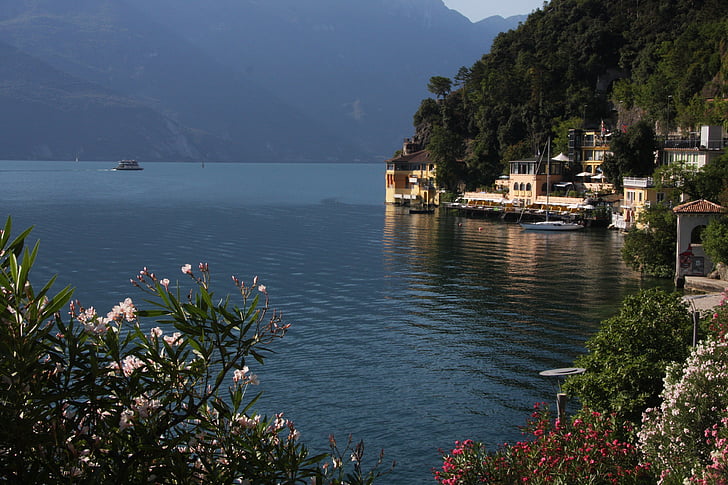 Limone sul garda, Garda, jazero, banka, idylické, Taliansko