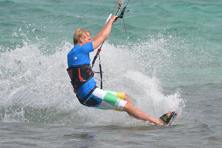 Surf, kite surfingu, człowiek, ludzie, sportowe, morze, Ocean