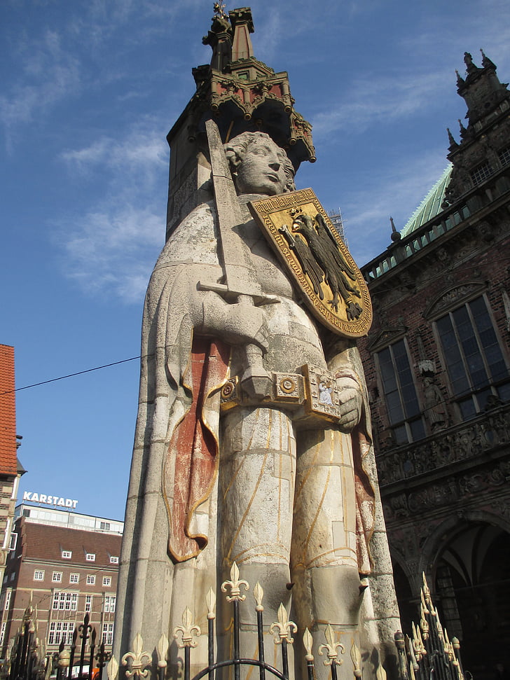 Bremen, Roland, Landmark, Tư pháp, bên phải, Huy hiệu, lá chắn