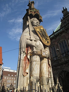 Bremen, Roland, Landmark, Tư pháp, bên phải, Huy hiệu, lá chắn
