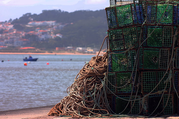 ropes, mar, fishing, cages, sea, nautical Vessel, cultures