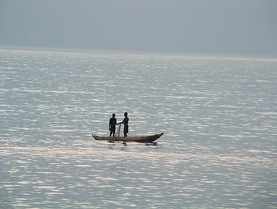 Сан-Томе и Принсипи, рыбаки, кустарное рыболовство, Африка, Остров, Мар, лодка