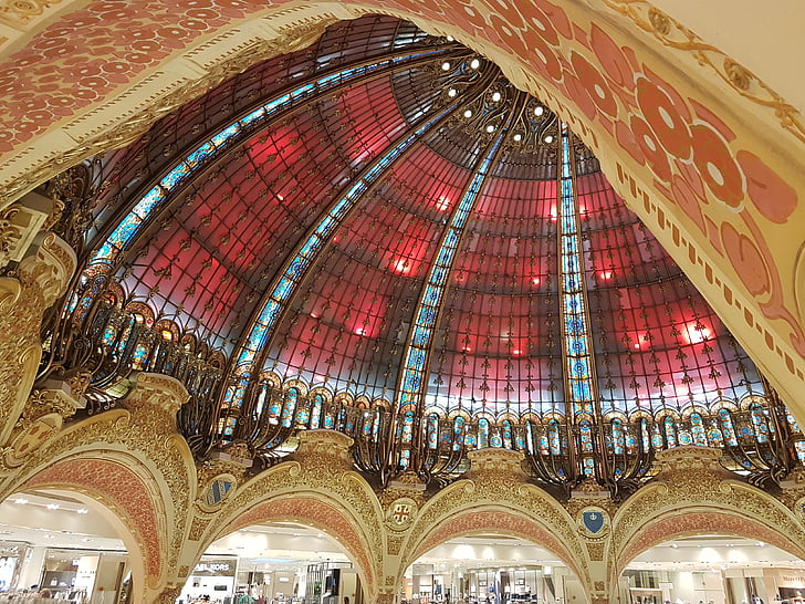galeria, Galeria lafayete, París, cúpula, sostre