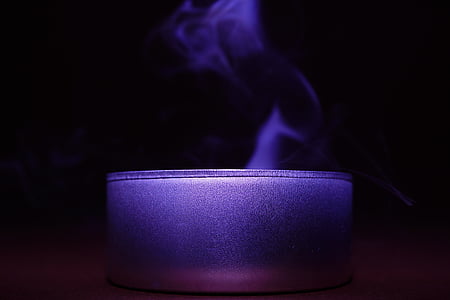 紫罗兰色, 吸烟, 黑暗, 晚上, 光, 蜡烛, 紫色