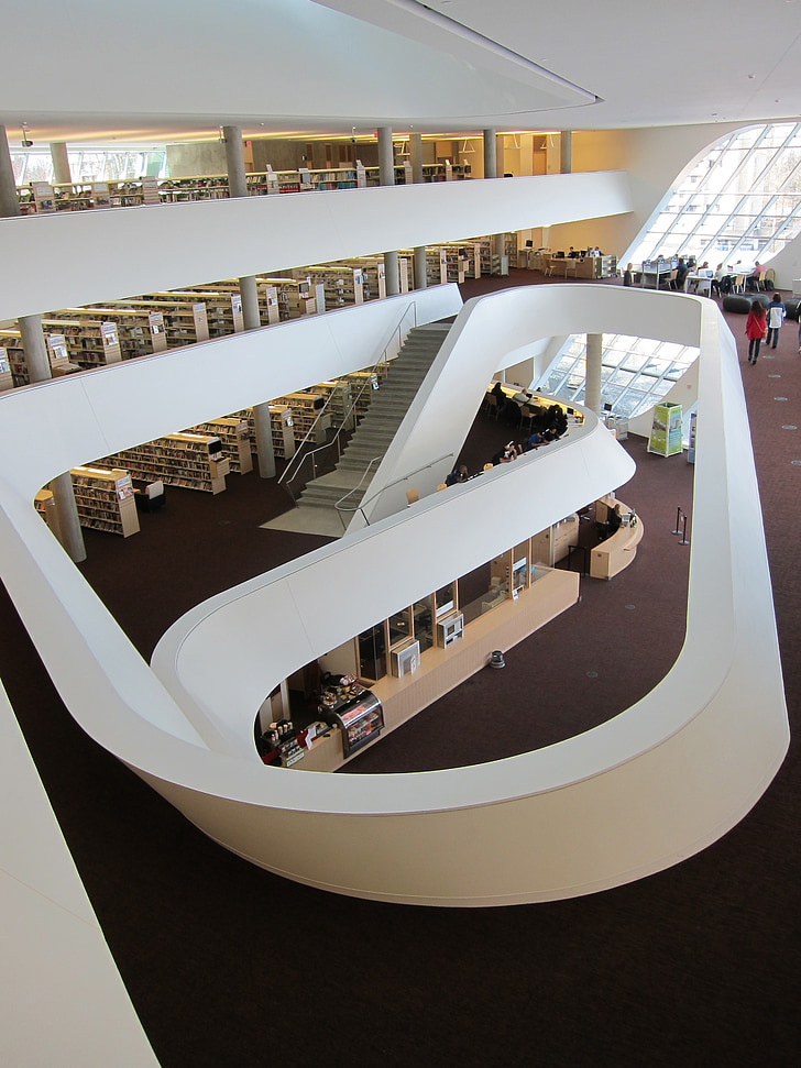 Surrey, Kanada, Britská Kolumbia, Knižnica, knihy, vzdelávanie, budova