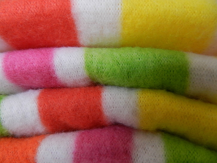 färger, Stripes, tyg, flerfärgade, ull, textil, gul