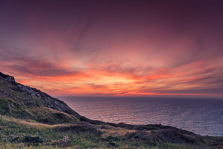 krajine, fotografije, narave, sonce, Ocean, morje, zelena