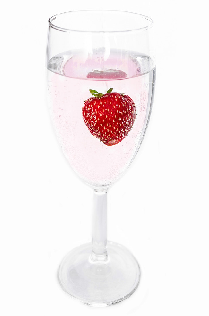 wine, fruit, close-up, strawberry, leisure, berry, dessert