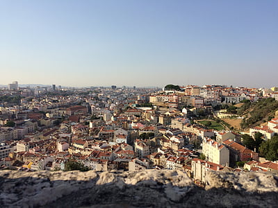 Lisabonas, pilsēta, Portugāle, skats, pilsētas ainava, dzīvojamo māju rajoni, pieminekļu