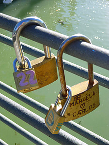 padlock, padlocks, security, protection, lock, safety, bridge
