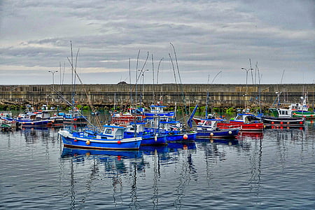 Barche da pesca, Porto, nautico, navi, Barche, Dock, Spedizione gratuita