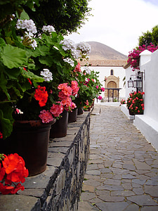 Fuerteventura, Betancuria, Ispanija, Kanarų, kaimo, kaimas, orientyras
