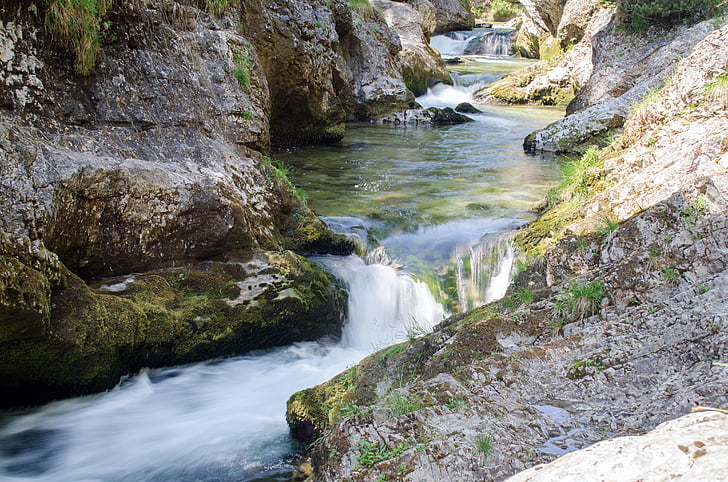 Cañón de Arroyo blanco, agua, cascada, Quebrada, resto, Alpine, naturaleza