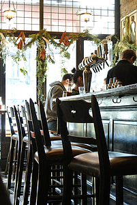 μπαρ, καρέκλες, ποτά, εσωτερικό, γυαλί, καφέ, εστιατόριο