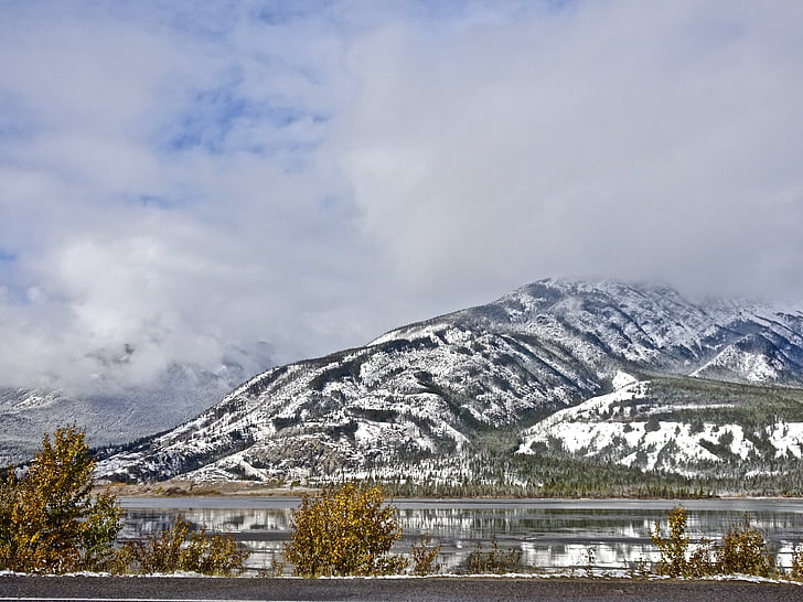 Berge, Schnee, Rocky Mountains, Winter, Landschaft, natürliche, Landschaft