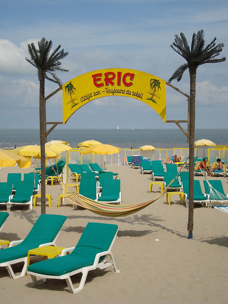 Blankenberge, Belgium, Beach, homok, nyári, tenger, Eric