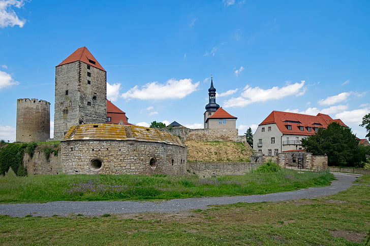 Castelo, Querfurt, Saxônia-anhalt, Alemanha, arquitetura, locais de interesse, edifício