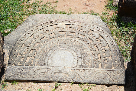 Kamień Księżycowy, Polonnaruwa, starożytne ruiny, starożytne, historyczne, Król, Zamek
