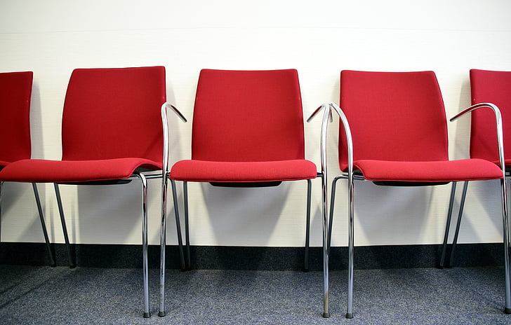столове, червен, червени столове, седалка, кът за сядане, изчакване област, Изчакайте