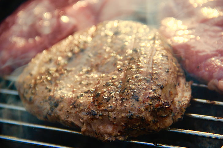 barbecue, viande, steak, délicieux, manger, viandes grillées, grillé