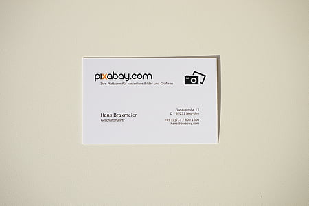 επαγγελματική κάρτα, Pixabay, η εταιρεία, διεύθυνση, Όνομα, λογότυπο, το λογότυπο της εταιρείας