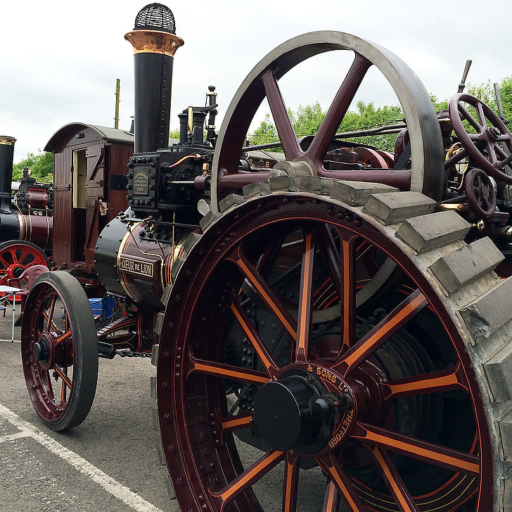traktor, Steam, gamle, maskinen, industriell, kjøretøy, antikk