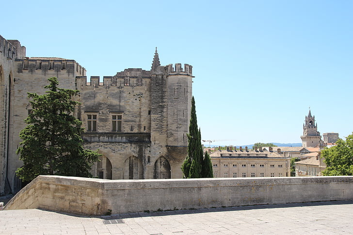Avignon, pápa, Palais des papes, Franciaország, építészet, Nevezetességek, épület