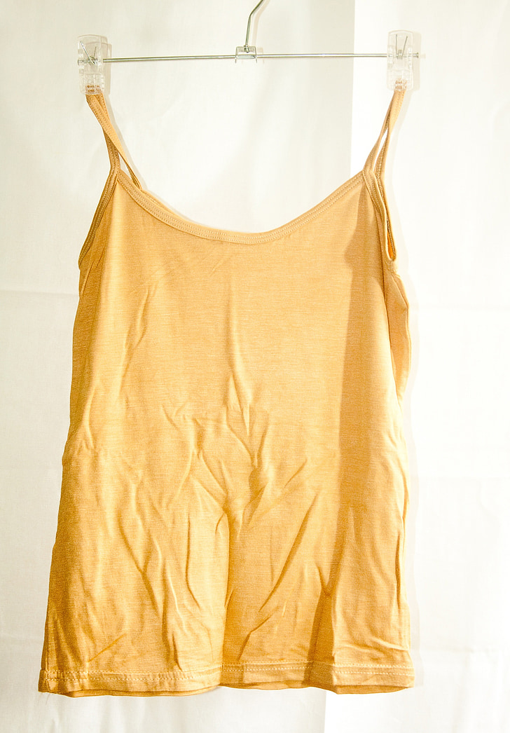 Chemise, Samarreta, camisa, part superior, groc, femella, noia