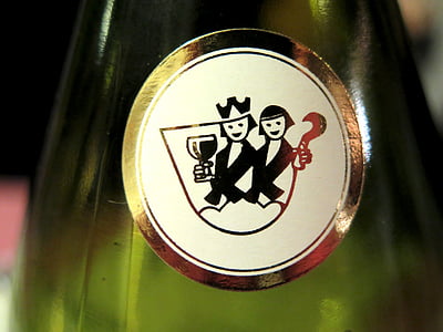 vyno etiketė, etiketė, vyno butelis, vyno logotipas, vynas, žalia, butelis