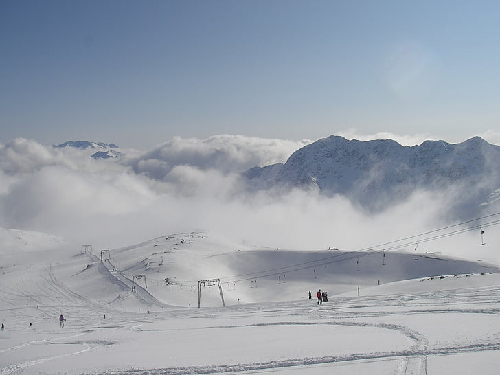 σκι πίστα, κλίση, σκι, βουνά, χιόνι, χειμερινά σπορ