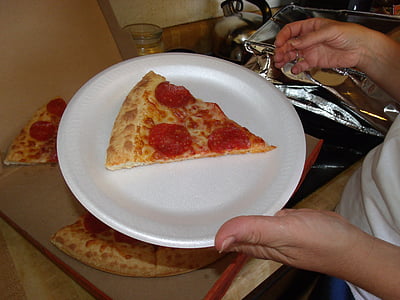 Піца, пепероні, фрагмент, служити, продукти харчування, італійська, Сир Моцарелла