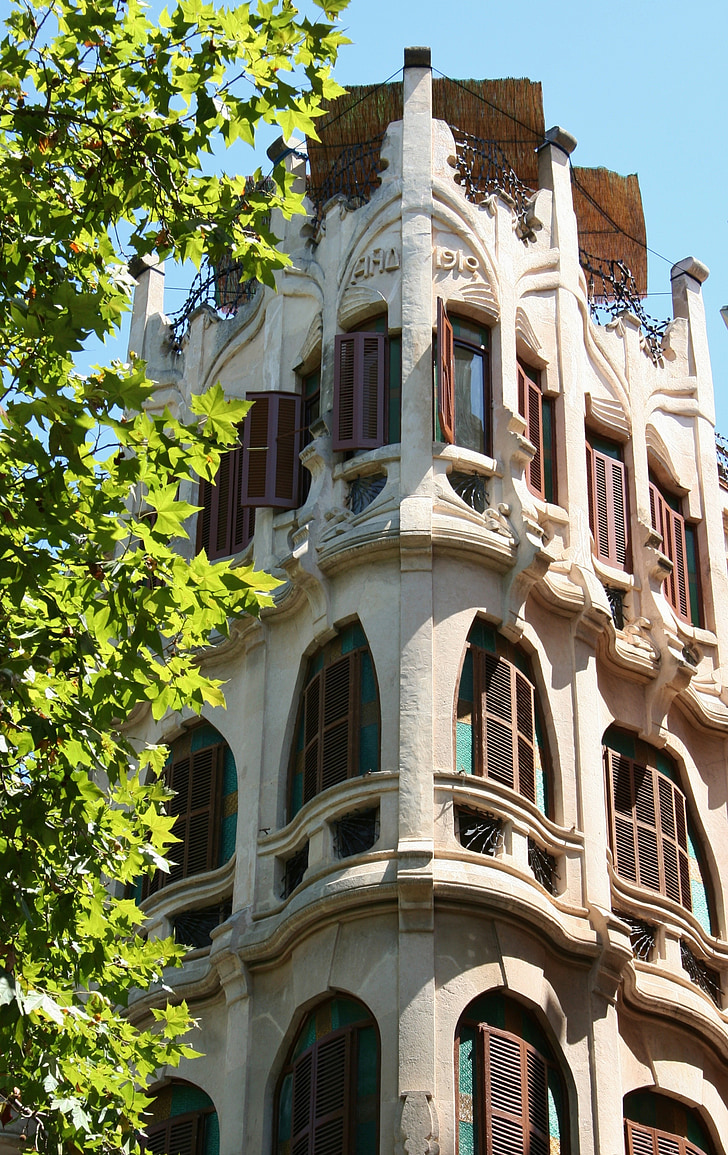 budova, Architektura, art nouveau, Španělsko, Památník, fasády, v rytmu
