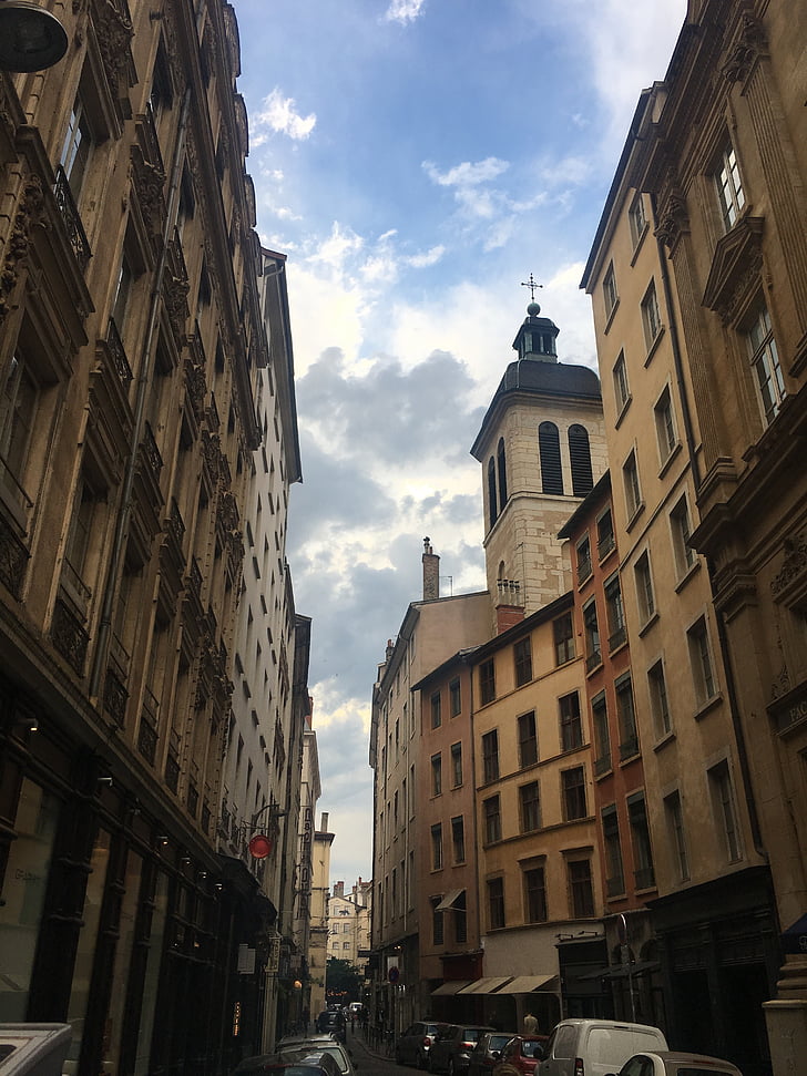 Lyon, Francja, f, Architektura, Europy, Francuski, Miasto