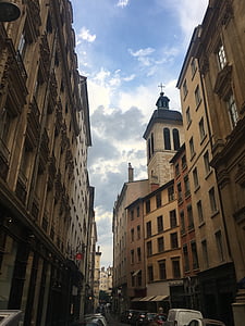 Lyon, Frankrike, f, arkitektur, Europa, Franska, staden