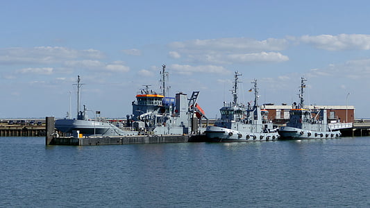 Marina, lode, vojnová loď, Port, Severné more, Wilhelmshaven, Jade