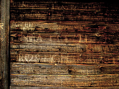 fusta, paret de fusta, Cabana, taulers, vell, Alm
