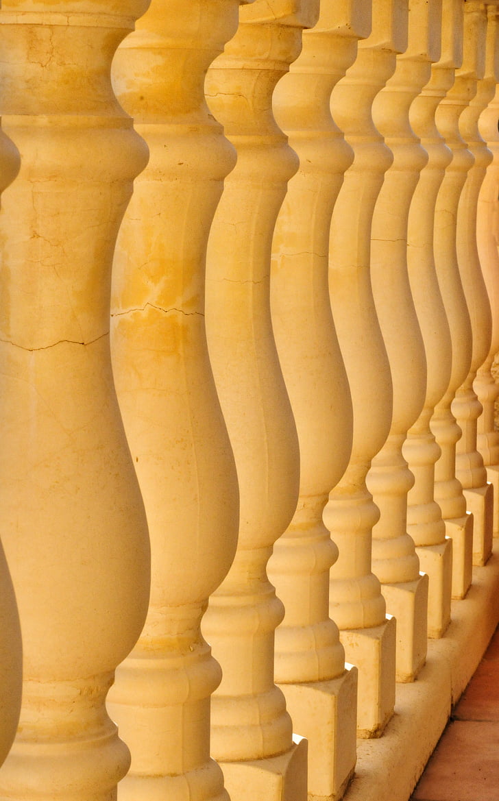 columns, balusters, stones, symmetry, architecture, spain, no People