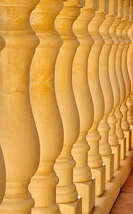 colonne, aste della ringhiera, pietre, simmetria, architettura, Spagna, senza persone