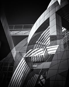 architektonické, fotografovanie, čierna a biela, dynamické, Architektúra, moderné, postavený štruktúra