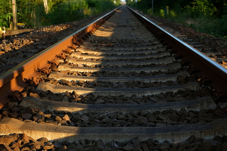 bijhouden, spoorwegen, leek, Railroad tracks, trein rails, trein, oneindigheid