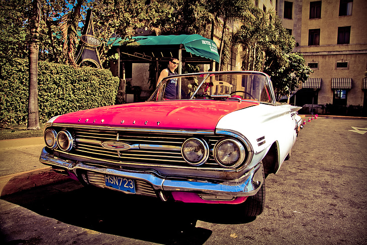 kuba, antīkas automašīnas, kravas automašīnas, automašīnas, automašīnas, Havana, vakardienas