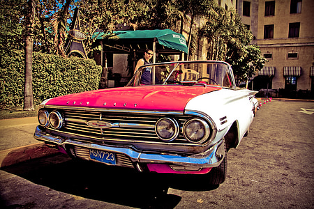Куба, старинный автомобиль, грузовик, автомобиль, Автомобили, Гавана, прошлых лет