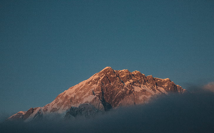 rocha, topo da montanha, azul, céu, montanha, sem pessoas, natureza