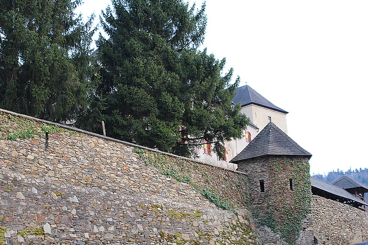 castle wall, watchtower, castle, attract house, knight's castle