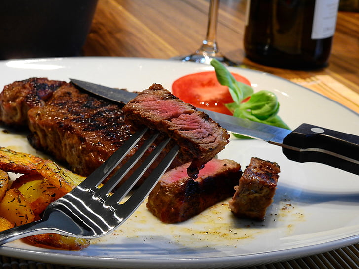 steak, mäso, hovädzie mäso, jesť, jedlo, hovädzí steak, chutné