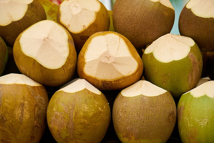 India kokosnoot, fruit, tropische, tropische vruchten, vruchten, sappige, gezonde